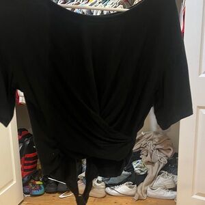 Victoria's Secret Black Wrap Blouse